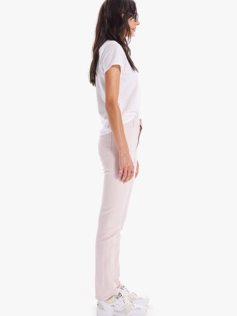 MOTHER Straight-Leg Jeans in Soft Blush